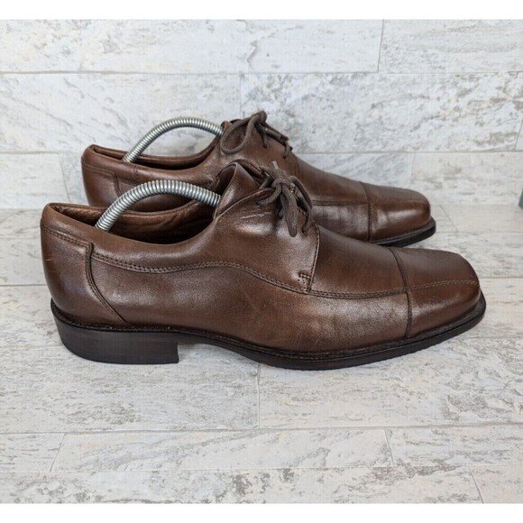 Johnston & Murphy Shoes Men\'s Size 10 M Brown Bicycle Cap Toe Oxford 20-7510 main image 6